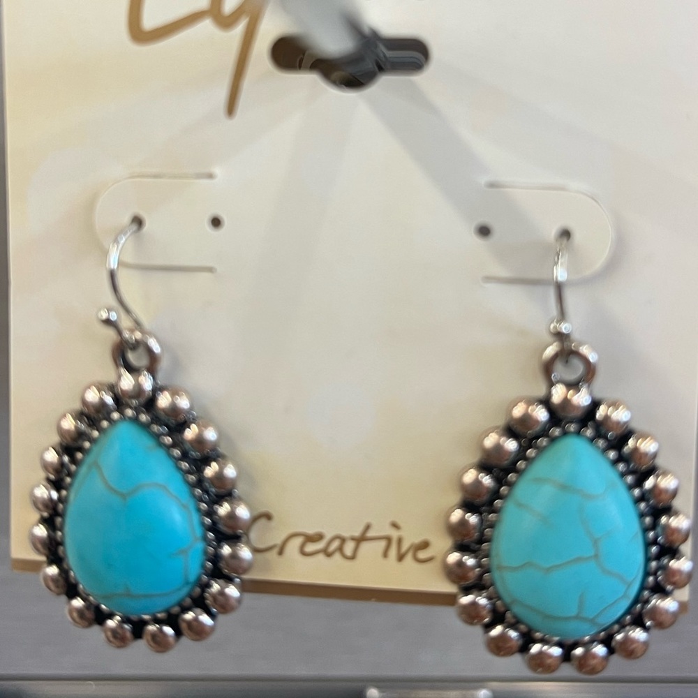 New silver earrings